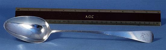 A George III silver basting spoon, Length: 11 ¾”/300mm Weight: 3.1ozs/87grms